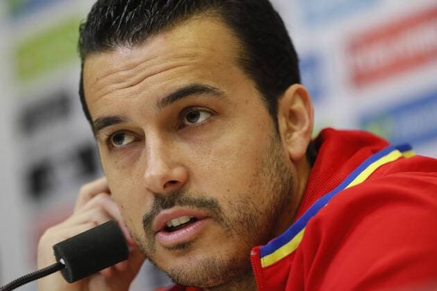 Füßball, Länderspiel, Nationalteam Spanien Pk Spain s National soccer team player Pedro speaks during a press conference PK Pressekonferenz held at Las Rozas sports complex in the outside of Madrid, Spain, 22 March 2016. Spain will play two friendly matches against Italy on 24 March 2016 and against Romania on 27 March. Spain s press conference !ACHTUNG: NUR REDAKTIONELLE NUTZUNG!  GRA220 20160322-635942530301681829