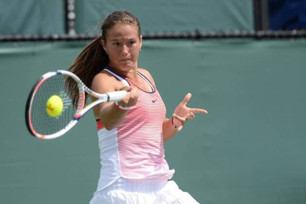 March 22, 2016 - Miami, Florida, United States - DARIA KASATKINA of Russia in action in her match vs. K. Bondarenko at the Miami Open Tennis 2016 - Miami Open - Day 2 - ZUMAl132