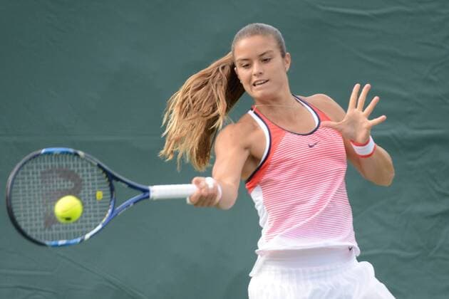 March 22, 2016 - Miami, Florida, United States - MARIA SAKKARI of Greece in action in her match vs. A.Krunic at the Miami Open Tennis 2016 - Miami Open - Day 2 - ZUMAl132