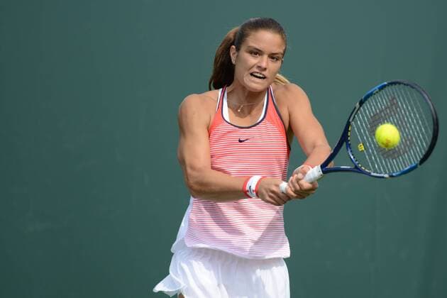 March 22, 2016 - Miami, Florida, United States - MARIA SAKKARI of Greece in action in her match vs. A.Krunic at the Miami Open Tennis 2016 - Miami Open - Day 2 - ZUMAl132