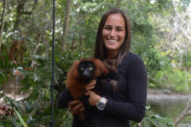 March 22, 2016 - Miami, Florida, United States - MONICA PUIG poses for a picture at the Jungle Island zoological Park in Miami Florida Tennis 2016 - Miami Open - Day 2 - ZUMAl132