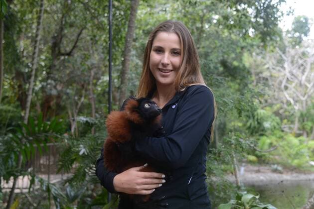 March 22, 2016 - Miami, Florida, United States - BELINDA BENCIC poses for a picture at the Jungle Island zoological Park in Miami Florida Tennis 2016 - Miami Open - Day 2 - ZUMAl132