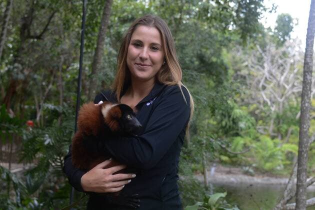 March 22, 2016 - Miami, Florida, United States - BELINDA BENCIC poses for a picture at the Jungle Island zoological Park in Miami Florida Tennis 2016 - Miami Open - Day 2 - ZUMAl132