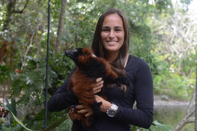 March 22, 2016 - Miami, Florida, United States - MONICA PUIG poses for a picture at the Jungle Island zoological Park in Miami Florida Tennis 2016 - Miami Open - Day 2 - ZUMAl132