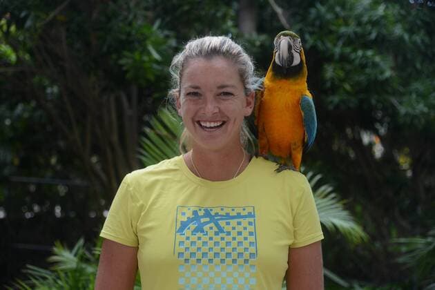 March 22, 2016 - Miami, Florida, United States - COCO VANDEWEGHE poses for a picture at the Jungle Island zoological Park in Miami Florida Tennis 2016 - Miami Open - Day 2 - ZUMAl132