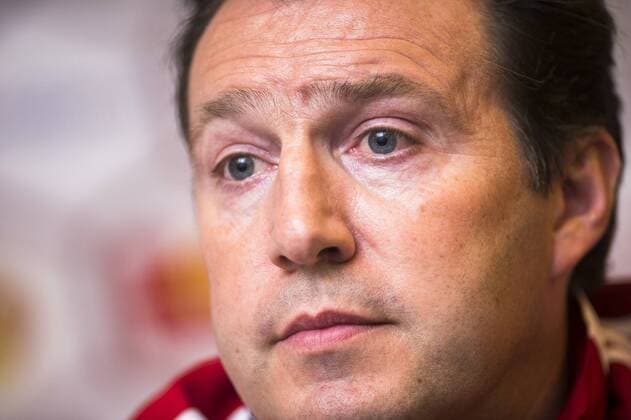 Belgium s head coach Marc Wilmots pictured during a press conference PK Pressekonferenz of Belgian national soccer team Red Devils, Wednesday 23 March 2016, in Brussels. The Red Devils will play a friendly game against Portugal on 29 March, in Portugal, and ,not in Belgium, after Brussels terrorists attacks. The game is a preparation for the upcoming Euro2016. LAURIExDIEFFEMBACQ  x04819396x