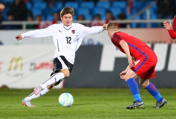 SOCCER - U18, AUT vs ENG, test match WIENER NEUSTADT,AUSTRIA,23.MAR.16 - SOCCER - OEFB Under-18 international match Länderspiel Austria vs England, friendly match. Image shows Oliver Filip (AUT). GEPAxpictures xCh.xKelemen