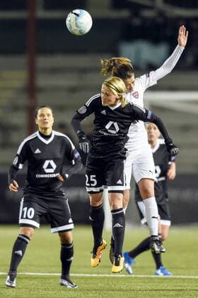 160323 Saskia Bartusiak , Sara Björk Gunnarsdottir FC Rosengard vs 1. FFC Frankfurt in Malmö  Copyright: PETTERxARVIDSON BB160323PA018