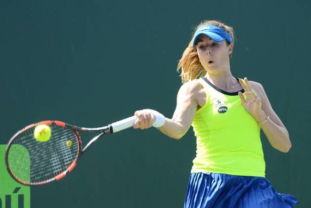 March 23, 2016 - Miami, Florida, United States - ALIZE CORNET of France in action vs. G. Voskoboeva at the Miami Open. Tennis 2016 - Miami Open - Day 3 - ZUMAl132
