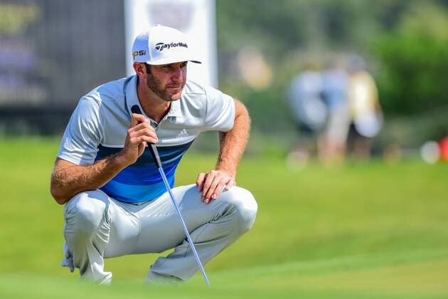 World Golf Championship in Austin 23 MAR 2016: Dustin Johnson lines up a putt on 15 during the World Golf Championships - Dell Match Play Round 1 at the Austin Country Club Austin, Texas. (Photo by Ken Murray Icon Sportswire) GOLF: MAR 23 PGA Golf Herren - World Golf Championships-Dell Match Play - Round 1 Icon1603231053 EDITORIAL USE ONLY