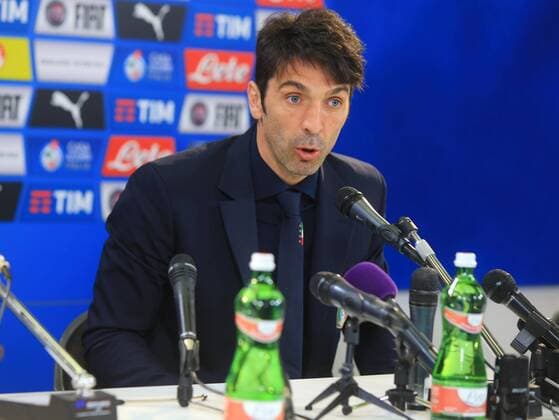 Fußball, PK Nationalteam Italien in Udine Italian national soccer team goalkeeper and captain Gianluigi Buffon delivers a presser at the Friuli stadium in Udine, Itlay, 23 March 2016, where theam will face Spain tomorrow during a firendly match. ITALY NATIONAL SOCCER TEAM PRESSER !ACHTUNG: NUR REDAKTIONELLE NUTZUNG!  UDI013 20160324-635943765087046579