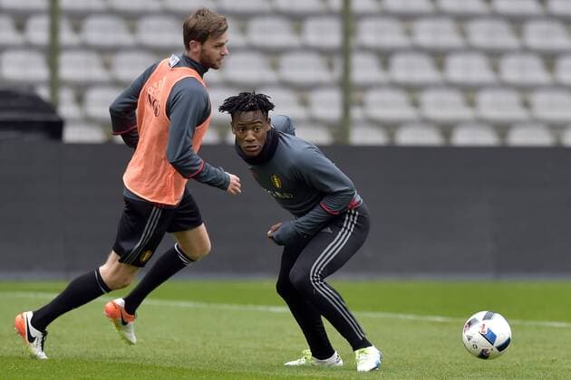 Fußball, Training Nationalteam Belgien Batshuayi Michy forward of Belgium FOOTBALL : Belgique - Entrainement - UEFA EURO EM Europameisterschaft Fussball 2016 - Amical - 24 03 2016 PhotoNews Panoramic 