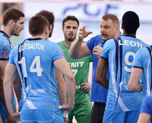 Wladimir Alekno 2016.03.24 Lodz Men volleyball 2016 CEV DenizBank Volleyball Champions League PGE Skra Belchatow - Zenit Kazan Wladimir Alekno  20160324LUK094