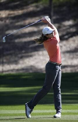 March 24, 2016: Cydney Clanton on the 17th fairway during the first round of the Kia Classic at Aviara Golf Club in Carlsbad, California. LPGA Golf Damen 2016: Kia Classic MAR 24 - ZUMAc04_