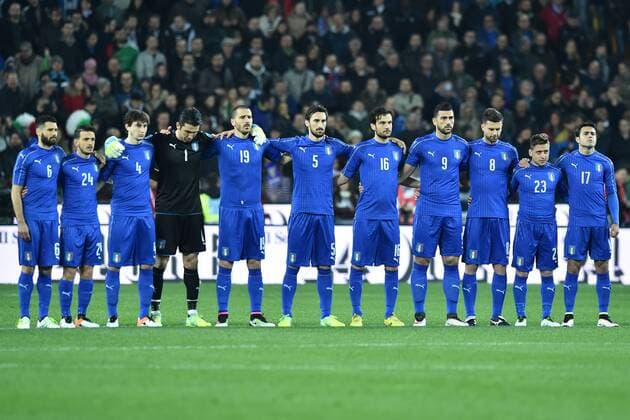 Gianluigi Buffon, Matteo Darmian, Leonardo Bonucci, Davide Astori, Alessandro Florenzi, Thiago Motta, Marco Parolo, Emanuele Giaccherini, Antonio Candreva, Graziano Pelle , Citadin Eder. Udine 24-03-2016 Stadio Friuli Football Calcio friendly (Nationalmannschaft) Match Italy AntoxBaldassarre