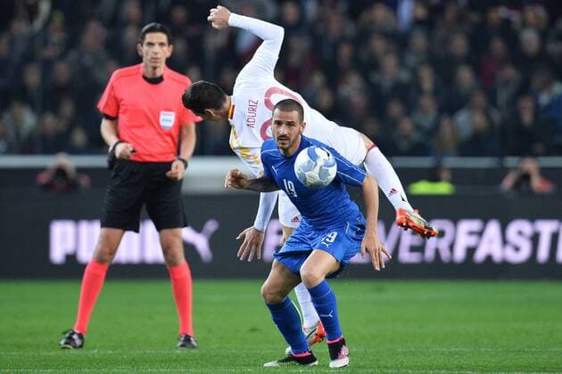 Aritz Aduriz Spagna, Leonardo Bonucci Italia Udine 24-03-2016 Stadio Friuli Football Calcio friendly (Nationalmannschaft) match Italy - Spain andreaxstaccioli