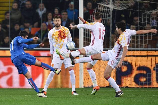 Tiro di Martin Eder Italia Udine 24-03-2016 Stadio Friuli Football Calcio friendly (Nationalmannschaft) match Italy - Spain andreaxstaccioli