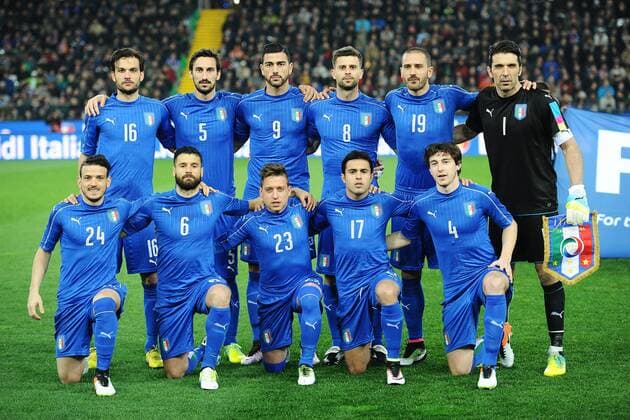 Formazione Italia team line up Mannschaftsbild Totale Italy Udine 24-03-2016 Stadio Friuli Football Calcio friendly (Nationalmannschaft) match Italy - Spain andreaxstaccioli