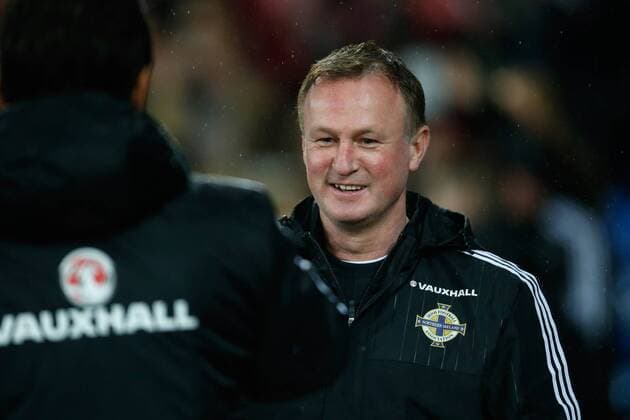 Michael O Neill, manager of Northern Ireland (Nordirland) during the International friendly Nationalmannschaft-Länderspiel match at the Cardiff City Stadium. PhilipxOldham Sportimage EDITORIAL USE ONLY. No use with unauthorised audio, video, data, fixture lists, club league logos or live services. Online in-match use limited to 120 images, no video emulation. No use in betting, games or single club league player publications.