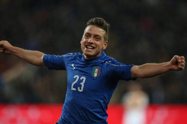 SOCCER - ITA vs ESP, test match UDINE,ITALY,24.MAR.16 - SOCCER - international match Nationalmannschaft-Länderspiel Italy vs Spain, friendly (Nationalmannschaft) match. Image shows the rejoicing of Emanuela Giaccherini (ITA). GEPAxpictures xAndreasxPranter