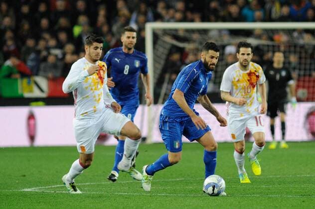 24.03.2016. Stadio Friuli, Udine, Italy. International Football friendly (Nationalmannschaft) Italy versus Spain. Antonio Candreva in action xActivaFotox  ActionPlus11721859