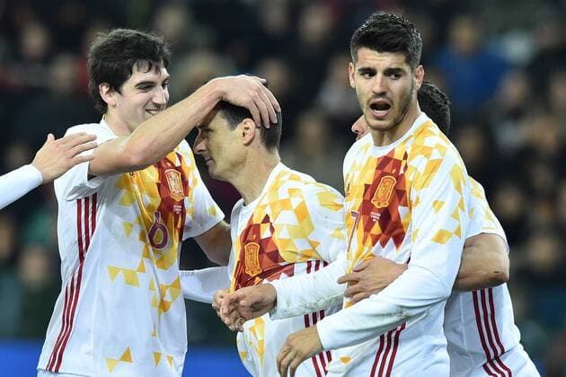 Aritz Aduriz Zubeldia Spagna. Goal celebration. Udine 24-03-2016 Stadio Friuli Football Calcio friendly (Nationalmannschaft) Italien vs Spanien AntoxBaldassarre