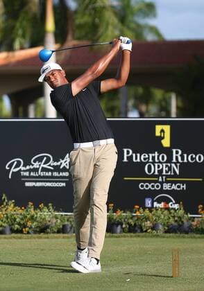 24 March 2016: Tony Finau hits from the tees on the Hole 1 of the First Round of the Puerto Rico Open at Coco Beach Golf & Country Club in Rio Grande, PR, USA. GOLF: MAR 24 PGA Golf Herren - Puerto Rico Open - First Round Icon1603247 EDITORIAL USE ONLY