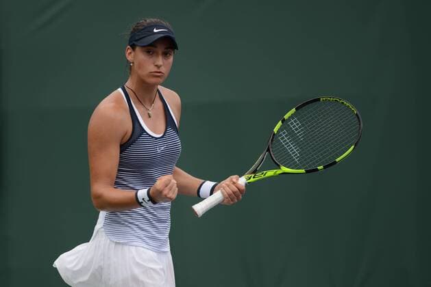 March 24, 2016 - Miami, Florida, United States - CAROLINE GARCIA of France celebrates winning her match vs A. Petkovic at the Miami Open. Tennis 2016 - Miami Open - Day 4 - ZUMAl132