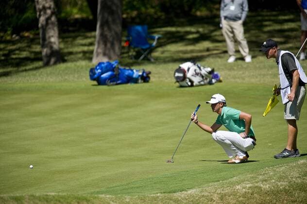March 24, 2016: Smylie Kaufman in action World Golf Championships-Dell Match Play Round 2 at the Austin Country Club. Austin, Texas. PGA Golf Herren 2016: World Golf Championships MAR 24 - ZUMAc04_