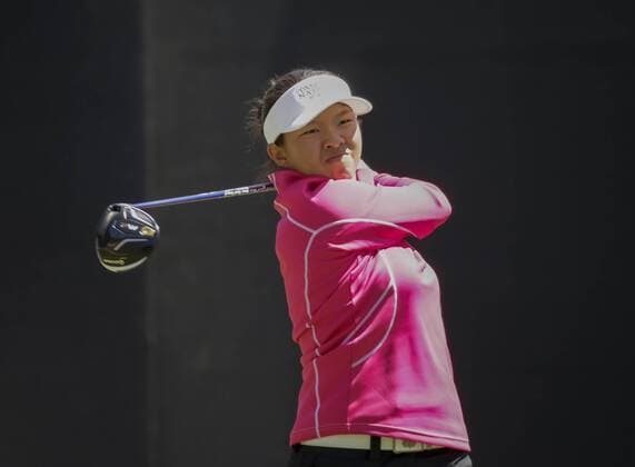 March 24, 2016: Megan Khang on the 1 tee box during the first round of the Kia Classic at Aviara Golf Club in Carlsbad, California. LPGA Golf Damen 2016: Kia Classic MAR 24 - ZUMAc04_