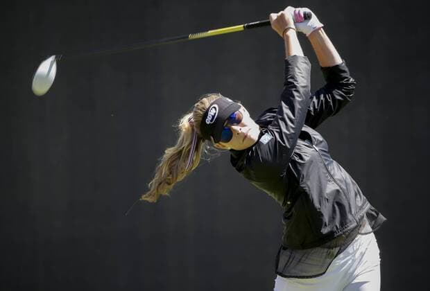 March 24, 2016: Paula Creamer on the 1st tee box during the first round of the Kia Classic at Aviara Golf Club in Carlsbad, California. LPGA Golf Damen 2016: Kia Classic MAR 24 - ZUMAc04_
