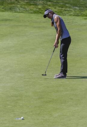 March 24, 2016: Giulia Sergas just misses her putt on the 7th hole during the first round of the Kia Classic at Aviara Golf Club in Carlsbad, California. LPGA Golf Damen 2016: Kia Classic MAR 24 - ZUMAc04_