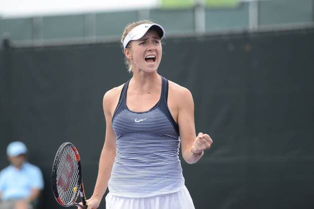 March 24, 2016 - Miami, Florida, United States - ELINA SVITOLINA in action during her second round match at the Miami Open. Tennis 2016 - Miami Open - Day 4 - ZUMAl132