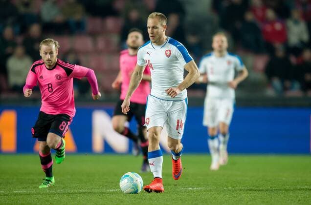 24. Maerz 2016: Prag (Stadion Letna), Fussball Testspiel: Tschechien - Schottland: Daniel Kolar (Tschechien).