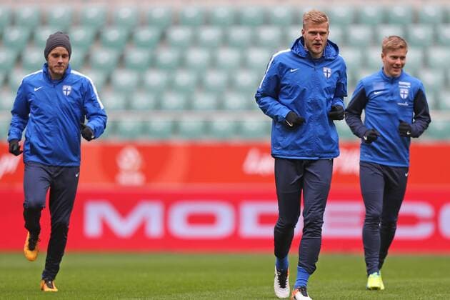 Fußball, Länderspiel, Training Nationalteam Norwegen 25.03.2016 WROCLAW Football FINLAND national team Nationalteam PRACTISE BEFORE FRIENDLY GAME - PAULUS ARAJUURI  20160325CSLG0009