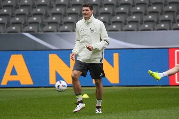 Mario Gomez - Abschlusstraining der Deutschen Nationalmannschaft, Olympiastadion Berlin