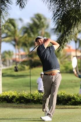 25 March 2016: Freddie Jacobson drives on hole 2 in the second Round of the Puerto Rico Open, in Rio Grande, PR (Photo by Bradley Rex Icon Sportswire) GOLF: MAR 25 PGA Golf Herren - Puerto Rico Open - Second Round Icon16032425 EDITORIAL USE ONLY