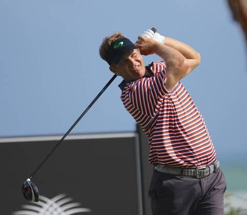 25 March 2016: Billy Hurley III drives on hole 14 in the second Round of the Puerto Rico Open, in Rio Grande, PR (Photo by Bradley Rex Icon Sportswire) GOLF: MAR 25 PGA Golf Herren - Puerto Rico Open - Second Round Icon16032433 EDITORIAL USE ONLY