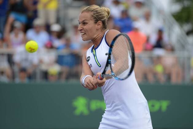 March 25, 2016 - Miami, Florida, United States - DOMINIKA CIBULKOVA in action during her match vs. G. Muguruza at the Miami Open. Tennis 2016 - Miami Open - Day 5 - ZUMAl132