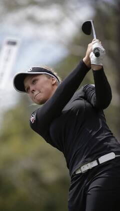 March 25, 2016: Brooke M. Henderson on the 6th tee box during the second round of the Kia Classic at Aviara Golf Club in Carlsbad, California. LPGA Golf Damen 2016: Kia Classic MAR 25 - ZUMAc04_