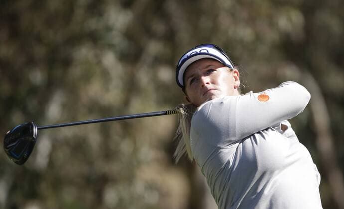 March 25, 2016: Charley Hall tees off on the 12th hole during the second round of the Kia Classic at Aviara Golf Club in Carlsbad, California. LPGA Golf Damen 2016: Kia Classic MAR 25 - ZUMAc04_