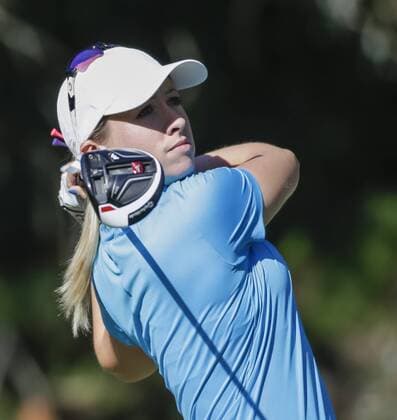 March 25, 2016: Jodi Ewart Shadoff tees off on the 17th hole during the second round of the Kia Classic at Aviara Golf Club in Carlsbad, California. LPGA Golf Damen 2016: Kia Classic MAR 25 - ZUMAc04_