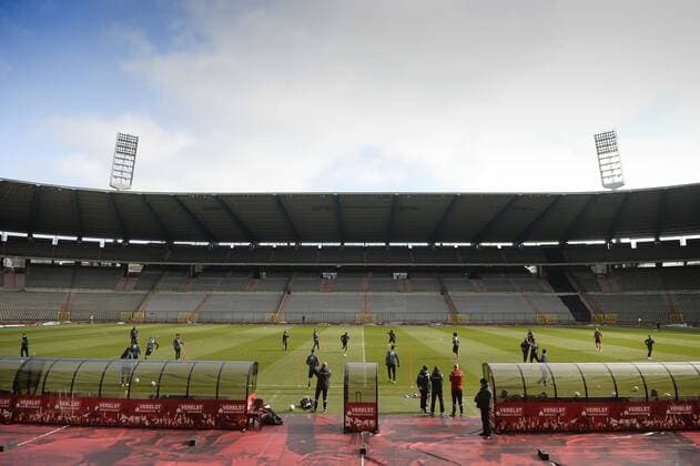 Illustration picture shows the King Baudouin-Boudewijn stadium during a training session of the Belgian national soccer team (Nationalteam) Red Devils, Saturday 26 March 2016 in Brussels. The Red Devils will play a friendly game in and against Portugal on 29 March, the match was moved due to safety concerns after the Brussels terrorists attacks. The game is a preparation for the upcoming Euro2016. NICOxVEREECKEN  x04821504x