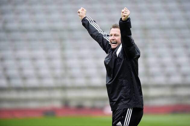 Belgium s assistant coach Vital Borkelmans reacts during a training session of the Belgian national soccer team (Nationalteam) Red Devils, Saturday 26 March 2016 in Brussels. The Red Devils will play a friendly game in and against Portugal on 29 March, the match was moved due to safety concerns after the Brussels terrorists attacks. The game is a preparation for the upcoming Euro2016. NICOxVEREECKEN  x04821540x