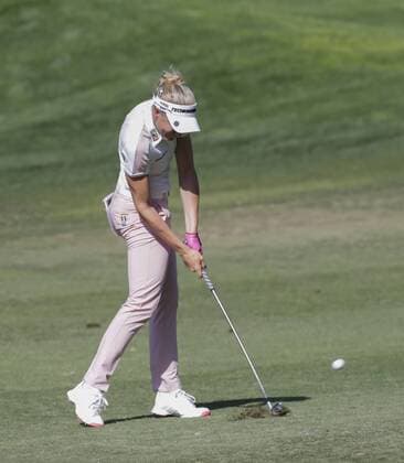 March 26, 2016: Ryann O Toole takes her second shot from the fairway on the 2nd hole during the third round of the Kia Classic at Aviara Golf Club in Carlsbad, California. LPGA Golf Damen 2016: Kia Classic MAR 26 - ZUMAc04_