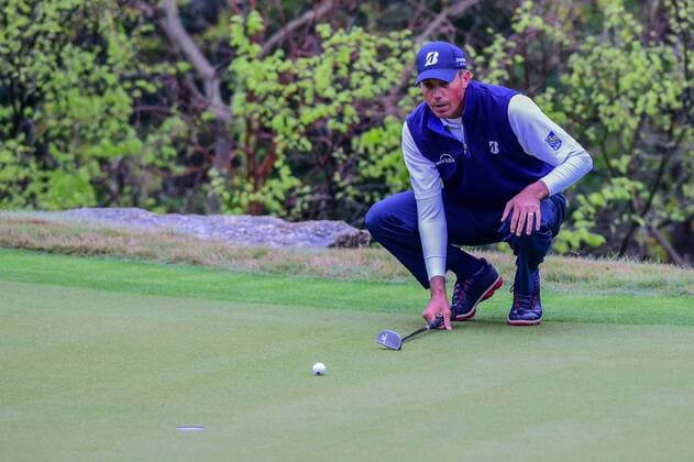 26 MAR 2016: Matt Kuchar lines up a putt on number 2 during the World Golf Championships - Dell Match Play Round 4 at the Austin Country Club Austin, Texas. (Photo by Ken Murray Icon Sportswire) GOLF: MAR 26 PGA Golf Herren - World Golf Championships-Dell Match Play - Round 4 Icon1603264010 EDITORIAL USE ONLY