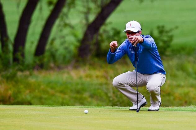 26 MAR 2016: Zach Johnson lines up a putt on number 7 during the World Golf Championships - Dell Match Play Round 4 at the Austin Country Club Austin, Texas. (Photo by Ken Murray Icon Sportswire) GOLF: MAR 26 PGA Golf Herren - World Golf Championships-Dell Match Play - Round 4 Icon1603264022 EDITORIAL USE ONLY