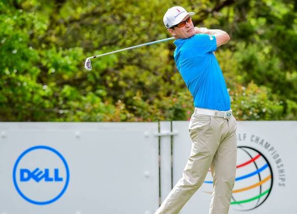 26 MAR 2016: Zach Johnson tees off on number 18 during the World Golf Championships - Dell Match Play Round 4 at the Austin Country Club Austin, Texas. (Photo by Ken Murray Icon Sportswire) GOLF: MAR 26 PGA Golf Herren - World Golf Championships-Dell Match Play - Round 4 Icon1603264038 EDITORIAL USE ONLY