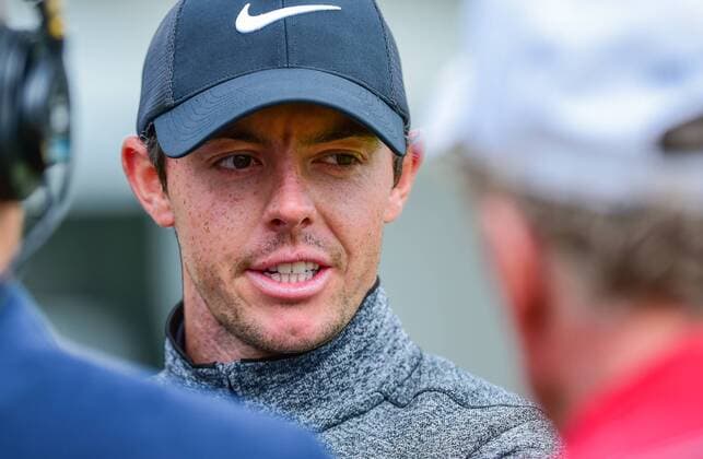 26 MAR 2016: Rory McIlroy gives a post match TV interview following the World Golf Championships - Dell Match Play Round 4 at the Austin Country Club Austin, Texas. (Photo by Ken Murray Icon Sportswire) GOLF: MAR 26 PGA Golf Herren - World Golf Championships-Dell Match Play - Round 4 Icon1603264043 EDITORIAL USE ONLY
