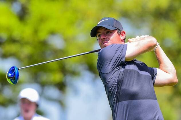 26 MAR 2016: Rory McIlroy watches his tee shot on number 8 during the World Golf Championships - Dell Match Play Round 5 at the Austin Country Club Austin, Texas. (Photo by Ken Murray Icon Sportswire) GOLF: MAR 26 PGA Golf Herren - World Golf Championships-Dell Match Play - Round 5 Icon1603265003 EDITORIAL USE ONLY